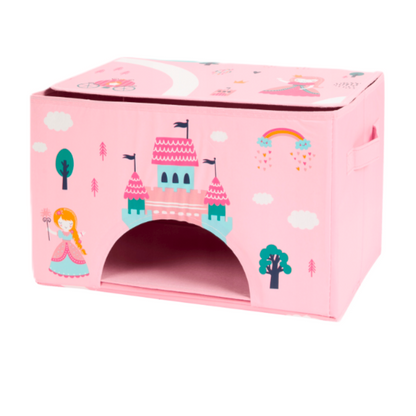 Boîte de rangement avec tapis de jeux Rose 97.5 x 39 x 24 cm