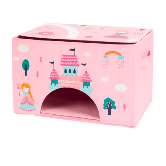 Boîte de rangement avec tapis de jeux Rose 97.5 x 39 x 24 cm