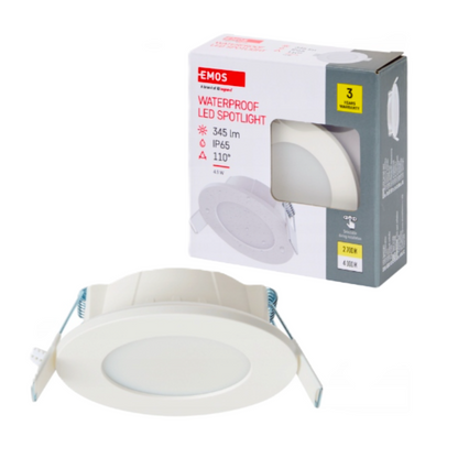 10 Spot LED encastré 4,5 W étanche 345 lumens 2700 K/4000 K angle 110° Emos / Legrand