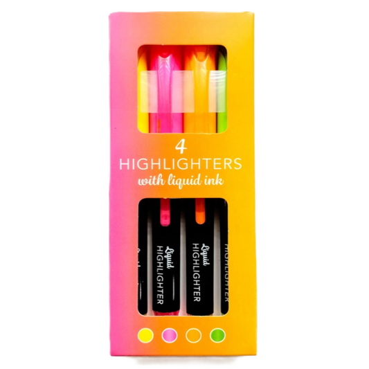 Boite de 4 SURIGNEURS NÉON À ENCRE LIQUIDE