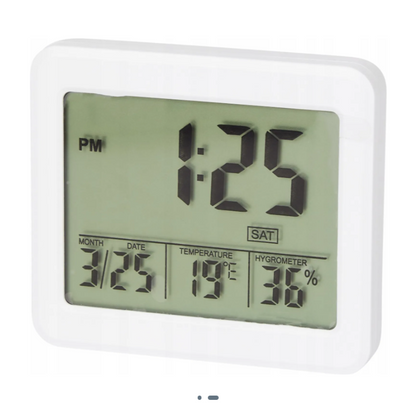 Thermomètre numérique avec horloge, hygromètre et station météo