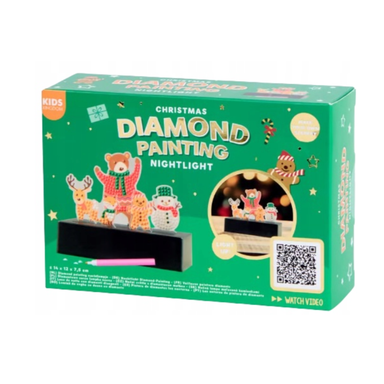 26 Boites : Kit créatif peinture diamant à faire soi-même avec guirlande lumineuse LED de Noël