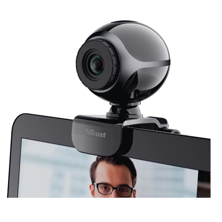 8 Boites : Webcam Trust Exis pour PC portable avec microphone intégré intelligent