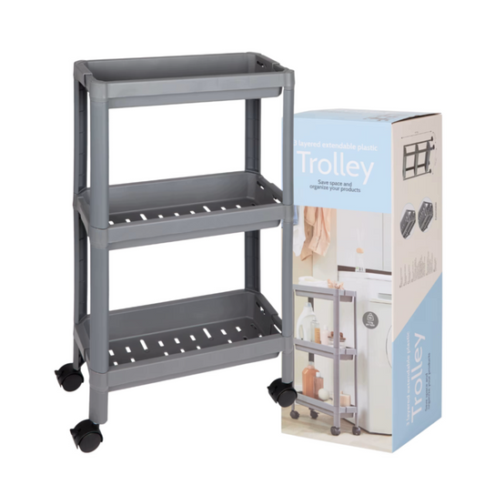 Etagère sur roulettes, chariot de salle de bain, organisateur de cuisine, armoire étroite à 3 niveaux.