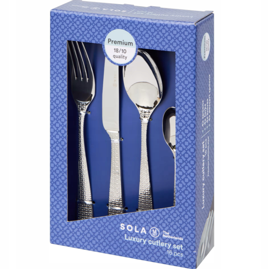 3 Sets de couverts - ménagères de 16 pcs en acier Prenuim