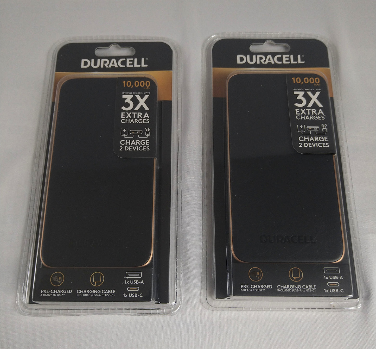 Lot de 2 Batterie de secours / externe Duracell 10 000 mAh ( 10 euro / pcs )