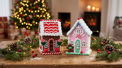 19 Maisons de Noël en pain d’épices lumineuse LED