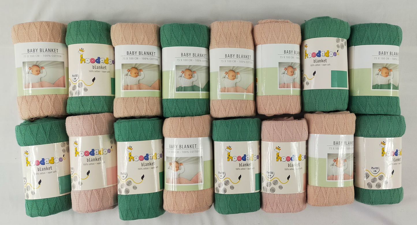 Lot de 16 Couvertures Bébé 75x100 cm ( 1.75 euro / pcs )