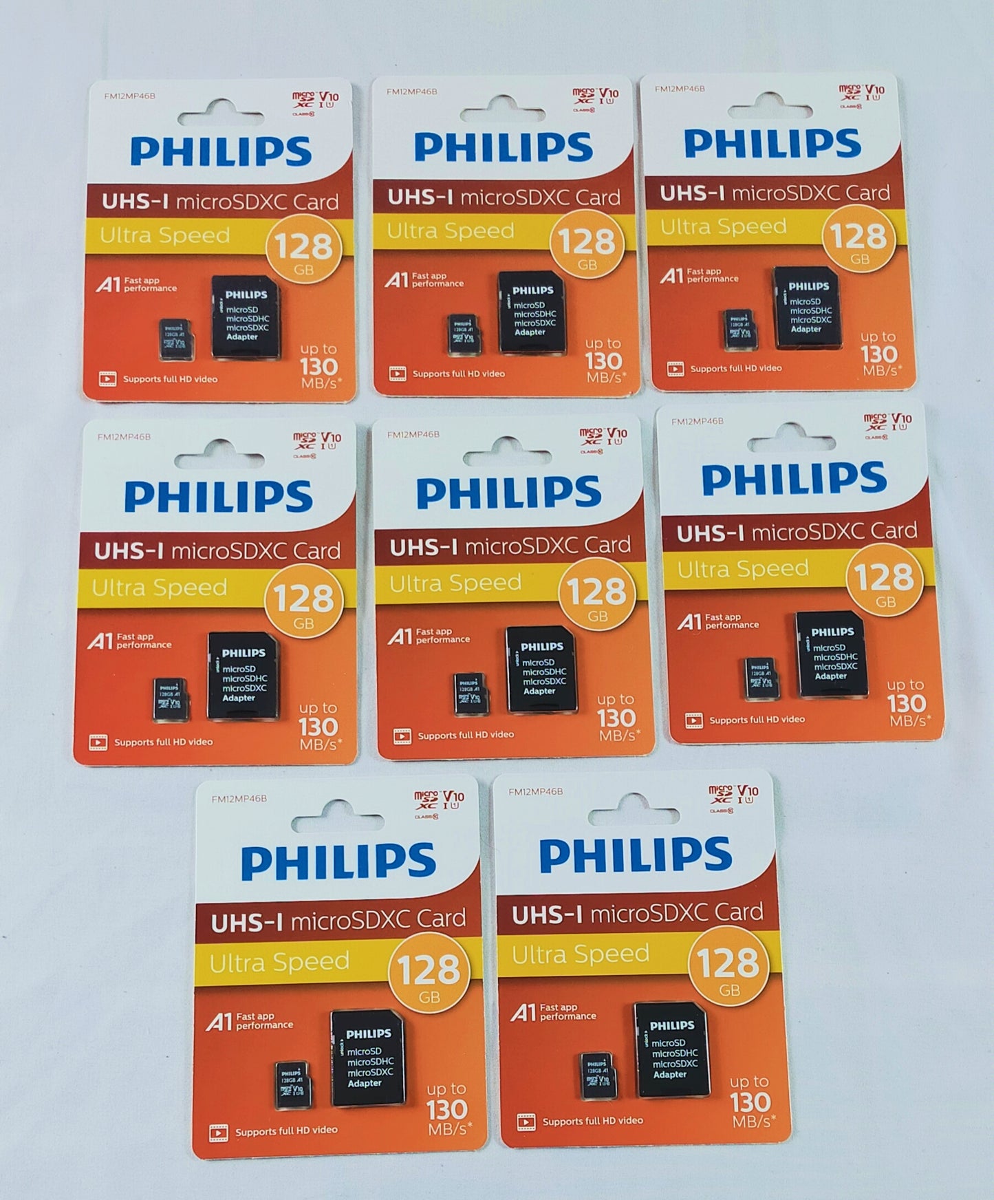 Lot de 8 Cartes micro SD Philips 128 Go ( 8 euro / pcs )