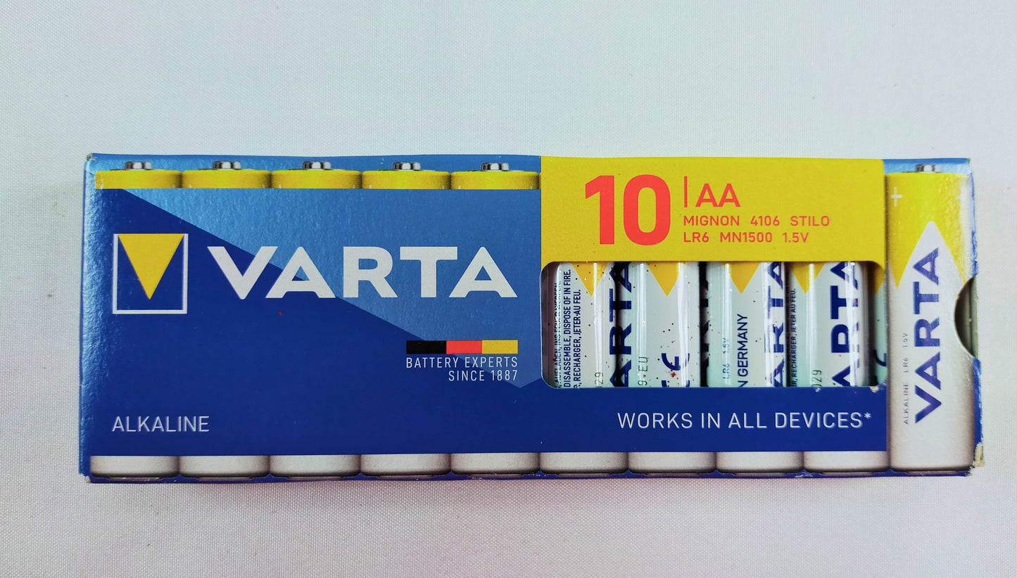 Lot de 7 Paquets de 10 Piles AA Varta ( 1.42 euro / paquet )