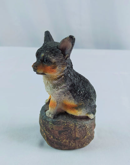 Lot de 15 Statuettes en polyrésine chien noir déco