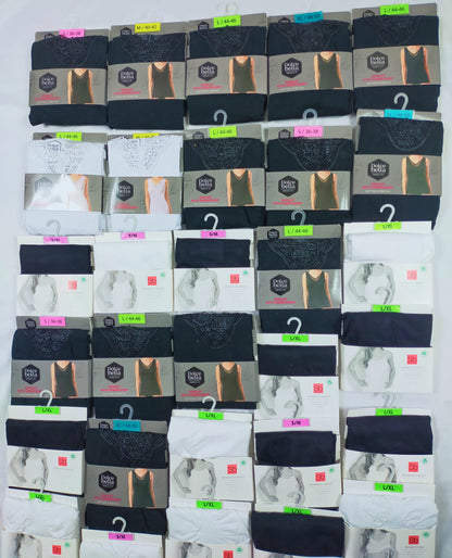 Lot de 45 Articles femme haut / soutien gorge Blanc/ Noir