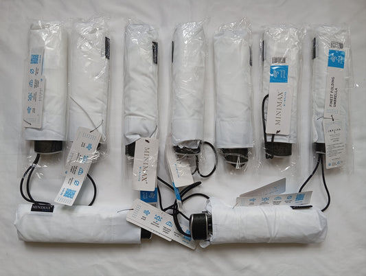 Lot de 9 Parapluies pliable Blanc