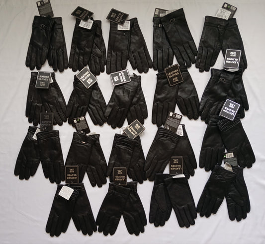19 Paires de Gants en cuir Femme / Homme
