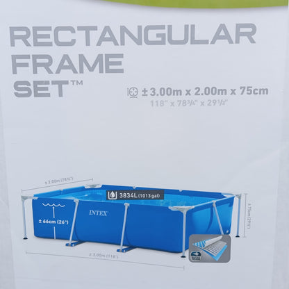 Piscine Intex Tubulaire rectangulaire 3 m x 2 m x 75 cm