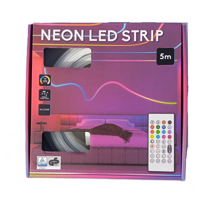 Ruban Led néon RGB fonction musicale et des effets lumineux - télécommande et piles inclus