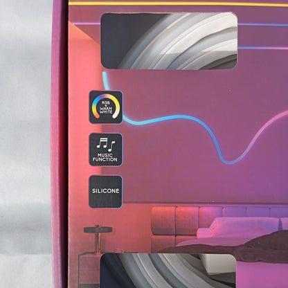 Ruban Led néon RGB fonction musicale et des effets lumineux - télécommande et piles inclus