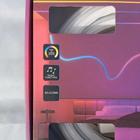 Ruban Led néon RGB fonction musicale et des effets lumineux - télécommande et piles inclus