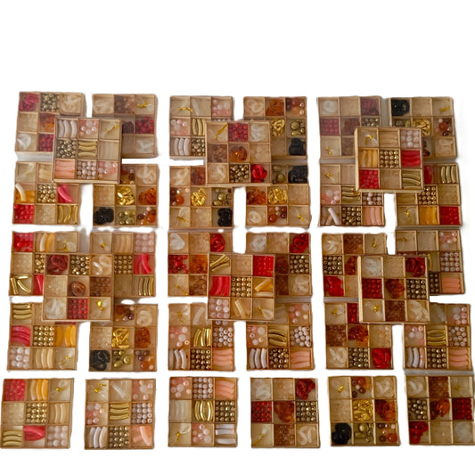36  Coffrets de Perles Acrylique