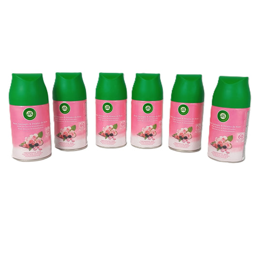 6 Recharges Freshmatic max Désodorisant AIR WICK Baies Sauvage et Pétales de Rose