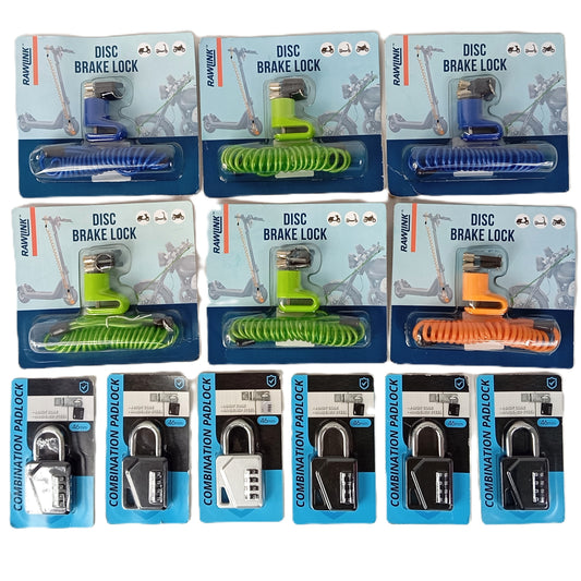 12 Articles Antivol Bloc Disque de frein  / Cadenas