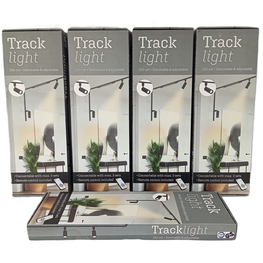 5 Boites Spots sur rail 150 cm Noir