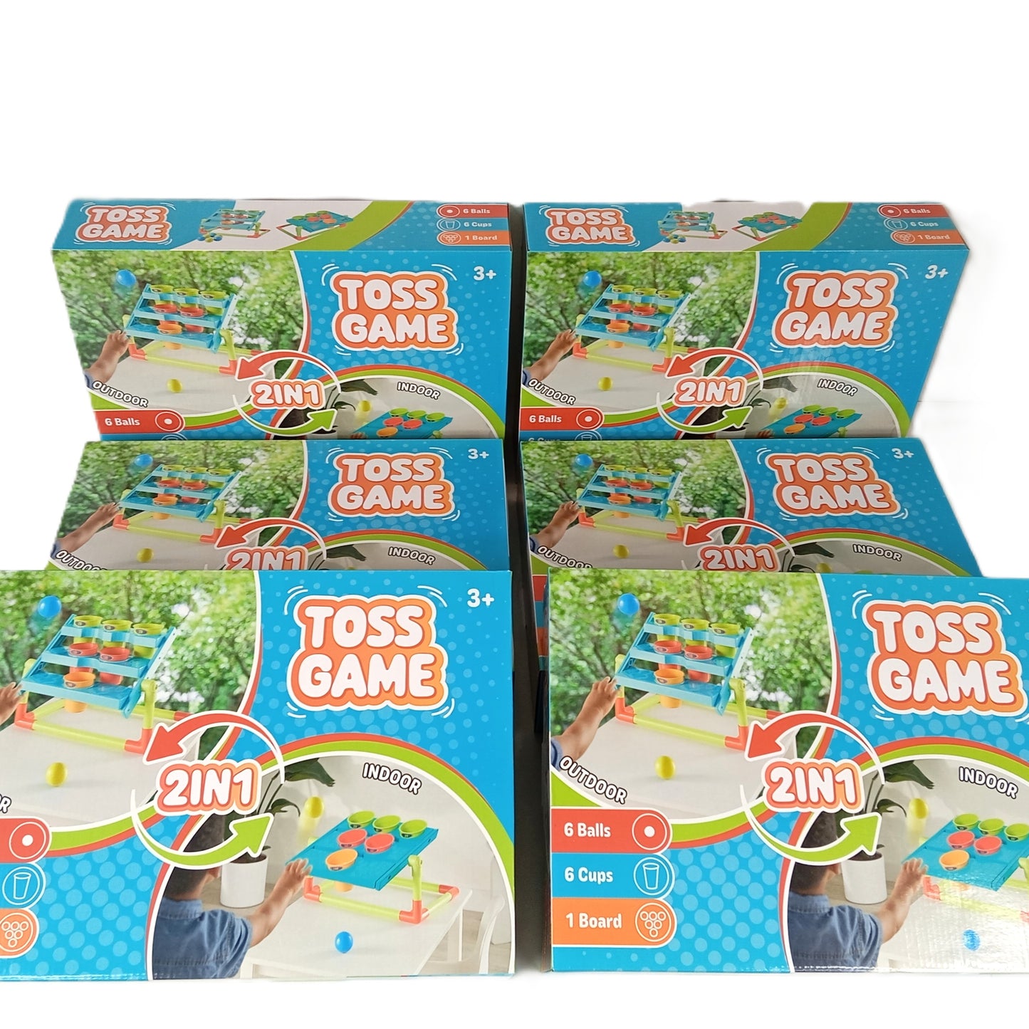6 Boites de Jeux de lancement de balles " Le Toss Game 2 en 1 "