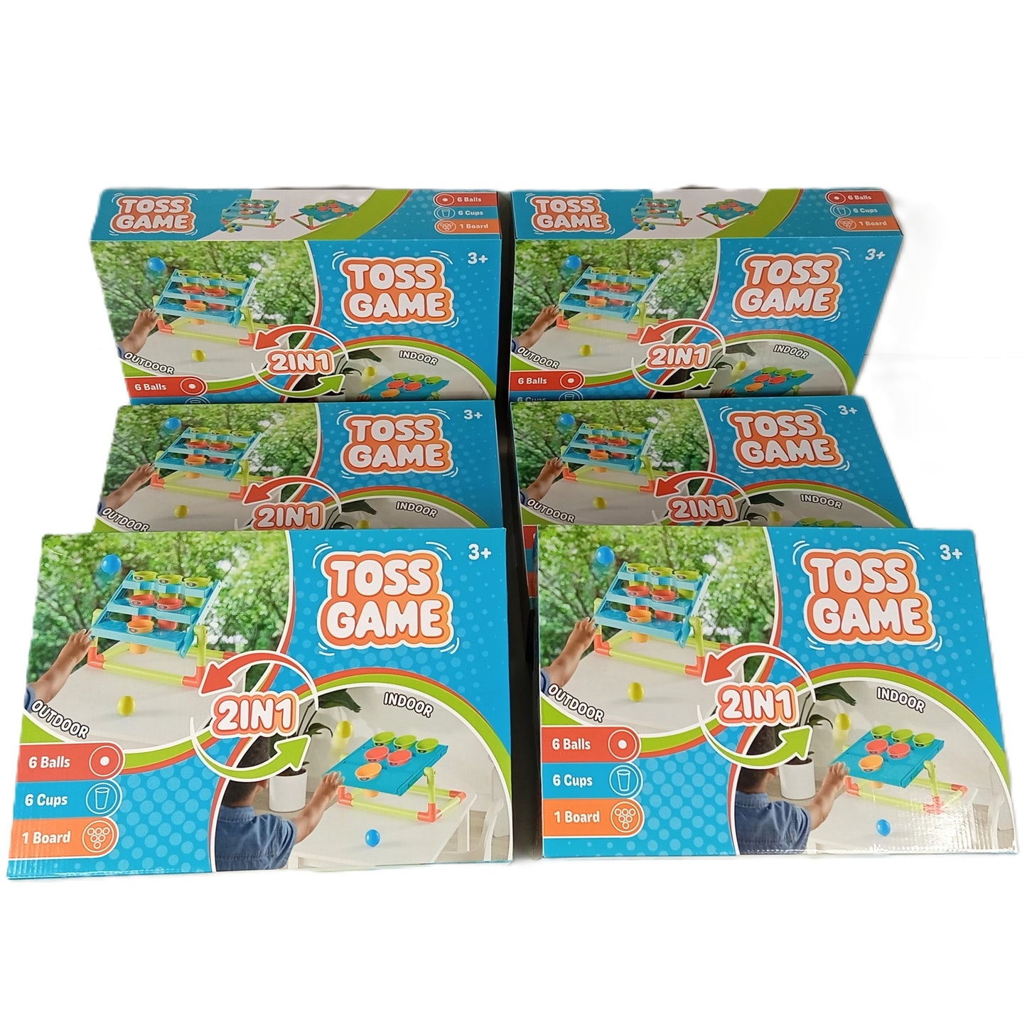6 Boites de Jeux de lancement de balles " Le Toss Game 2 en 1 "
