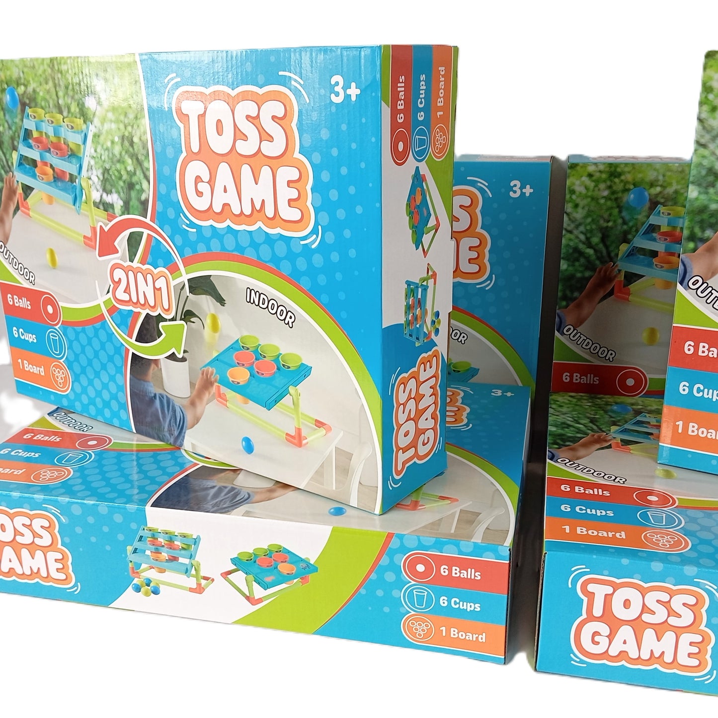 6 Boites de Jeux de lancement de balles " Le Toss Game 2 en 1 "