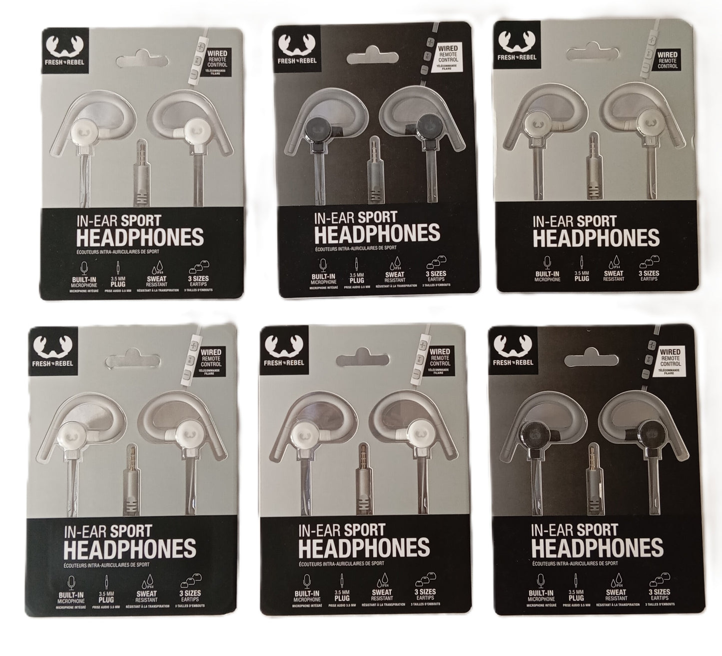 6 Écouteurs de sport Intra-auriculaires