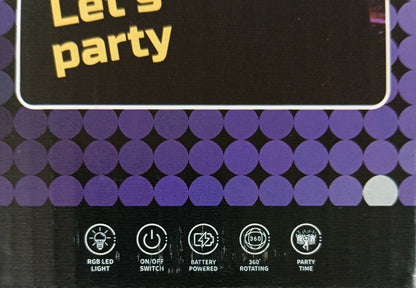 8 Packs de 2 Boules Disco Rond et Cœur avec Led 360 °