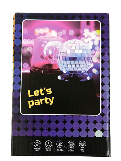 8 Packs de 2 Boules Disco Rond et Cœur avec Led 360 °