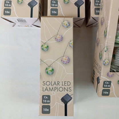 19 Boites de Guirlandes Lampions Solaire à Led 10 mètres