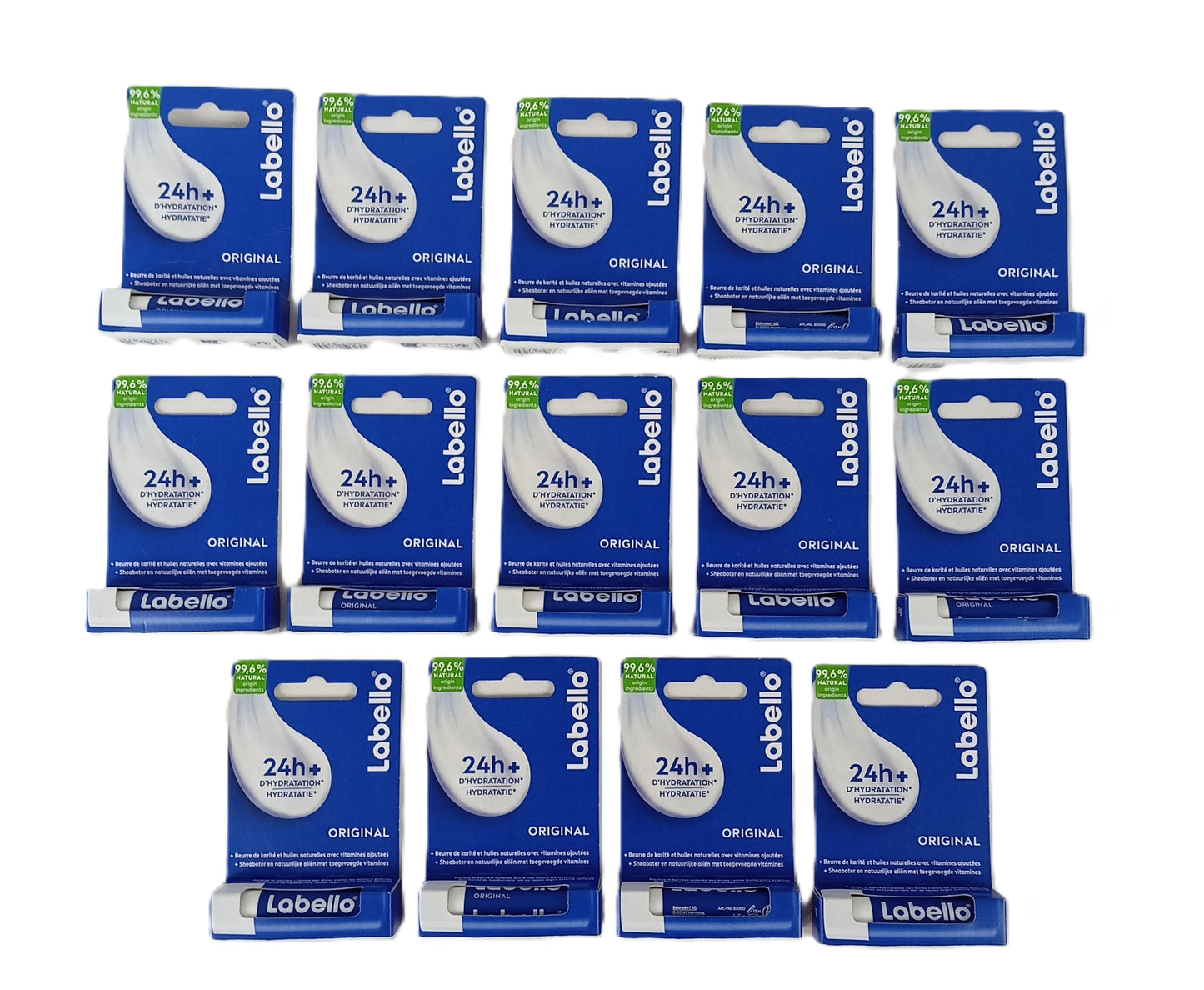 14 STICKS LÈVRES HYDRATAND 24 + LABELLO ORIGINAL