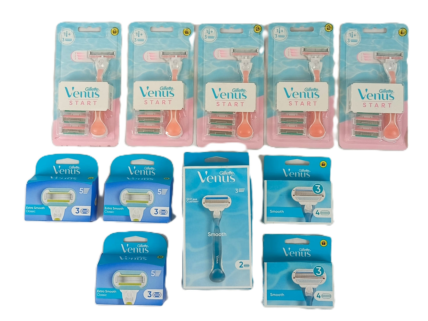 11 Boites Gillettes Venus Têtes de rasoir et Rasoir Gillette Venus Extra Smooth Classic