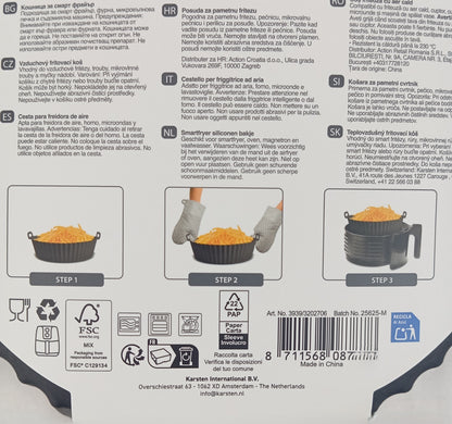 12 Paniers en silicone XL 4.5 L Air fryer - friteuse à air chaud