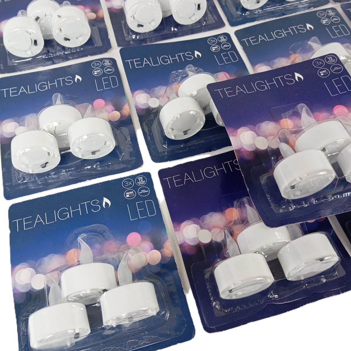 13 packs de 3 bougies chauffe-plat LED – Décoration lumineuse sans flamme