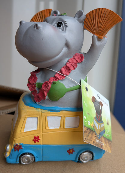 Lot de 15 Statues Hippopotame en polyrésine