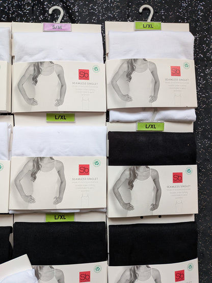 👚 17 Débardeurs Femme – Noir & Blanc, Fines Bretelles