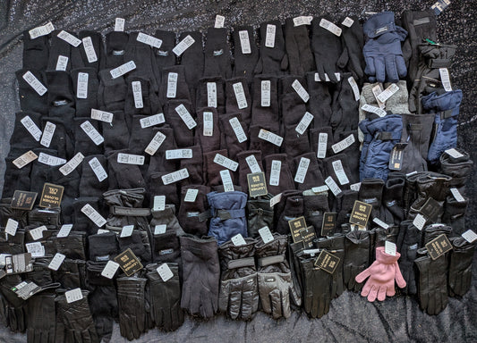 115 Paires de gants Mixte Laine / cuir / polaire
