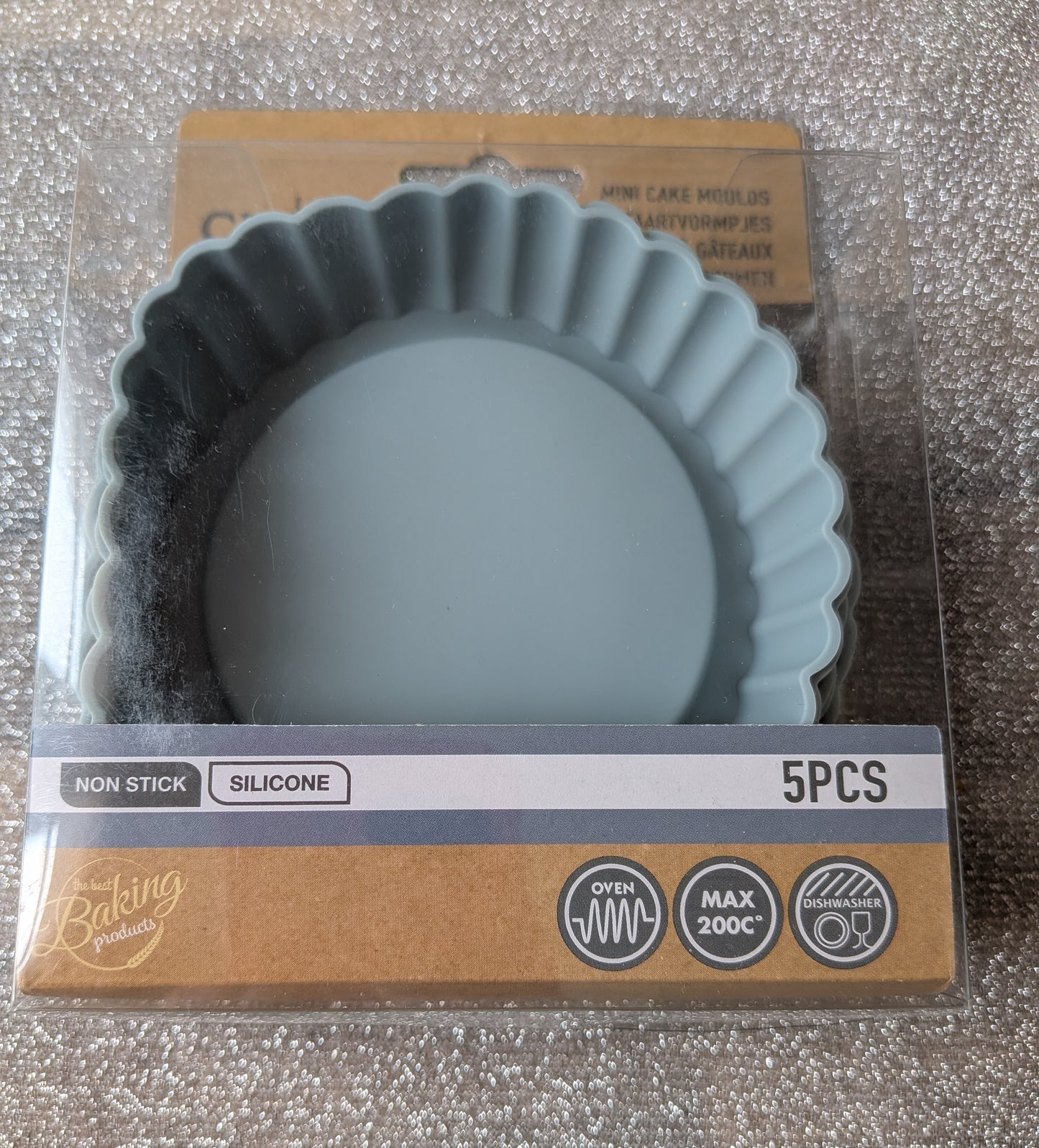 Boîte de 5 moules en silicone pour tartelettes – Antiadhésif, réutilisable