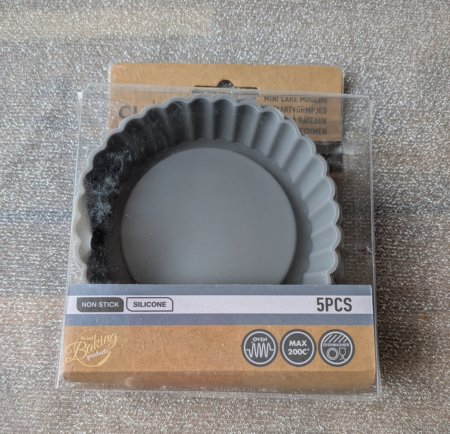 Boîte de 5 moules en silicone pour tartelettes – Antiadhésif, réutilisable