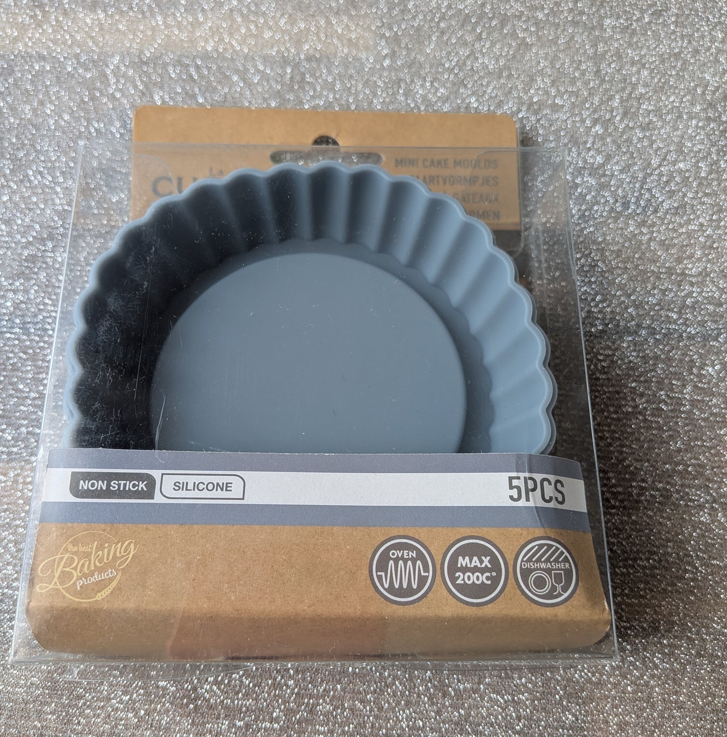 Boîte de 5 moules en silicone pour tartelettes – Antiadhésif, réutilisable