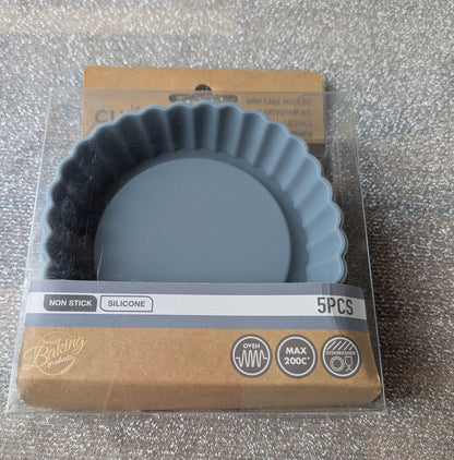 Boîte de 5 moules en silicone pour tartelettes – Antiadhésif, réutilisable