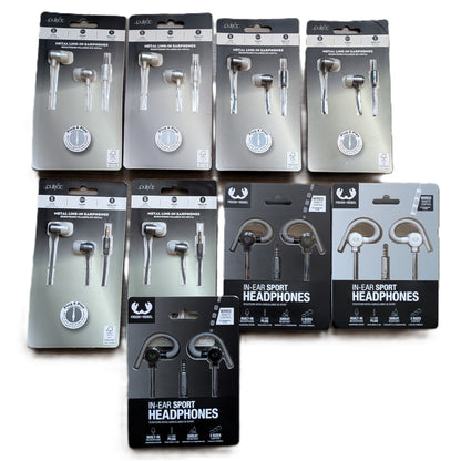 9 ÉCOUTEURS FILAIRES INTRA-AURICULAIRE JACK 2 Modèles dans ce lot