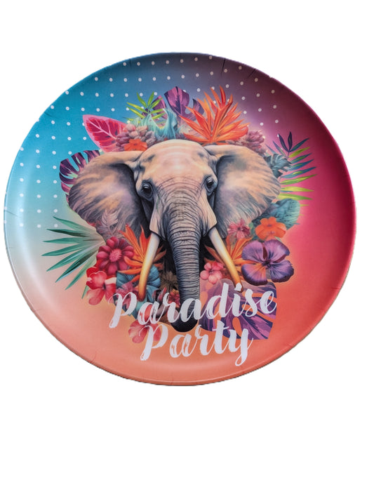 Assiette plate en Mélamine Motif Eléphant 25 cm
