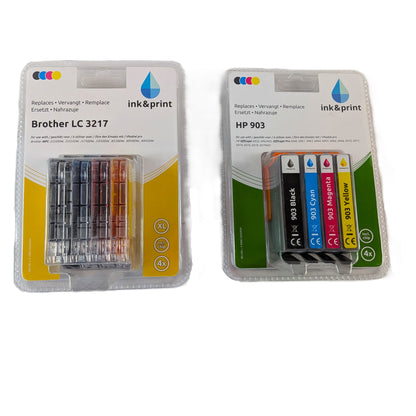 15 Cartouches d'encre Couleurs Epson / HP / Brother