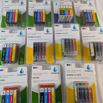 15 Cartouches d'encre Couleurs Epson / HP / Brother