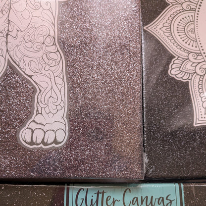 Lot de 5 Toiles à colorier pailletée 29 x 29 cm