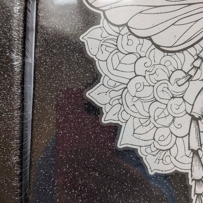 Lot de 5 Toiles à colorier pailletée 29 x 29 cm